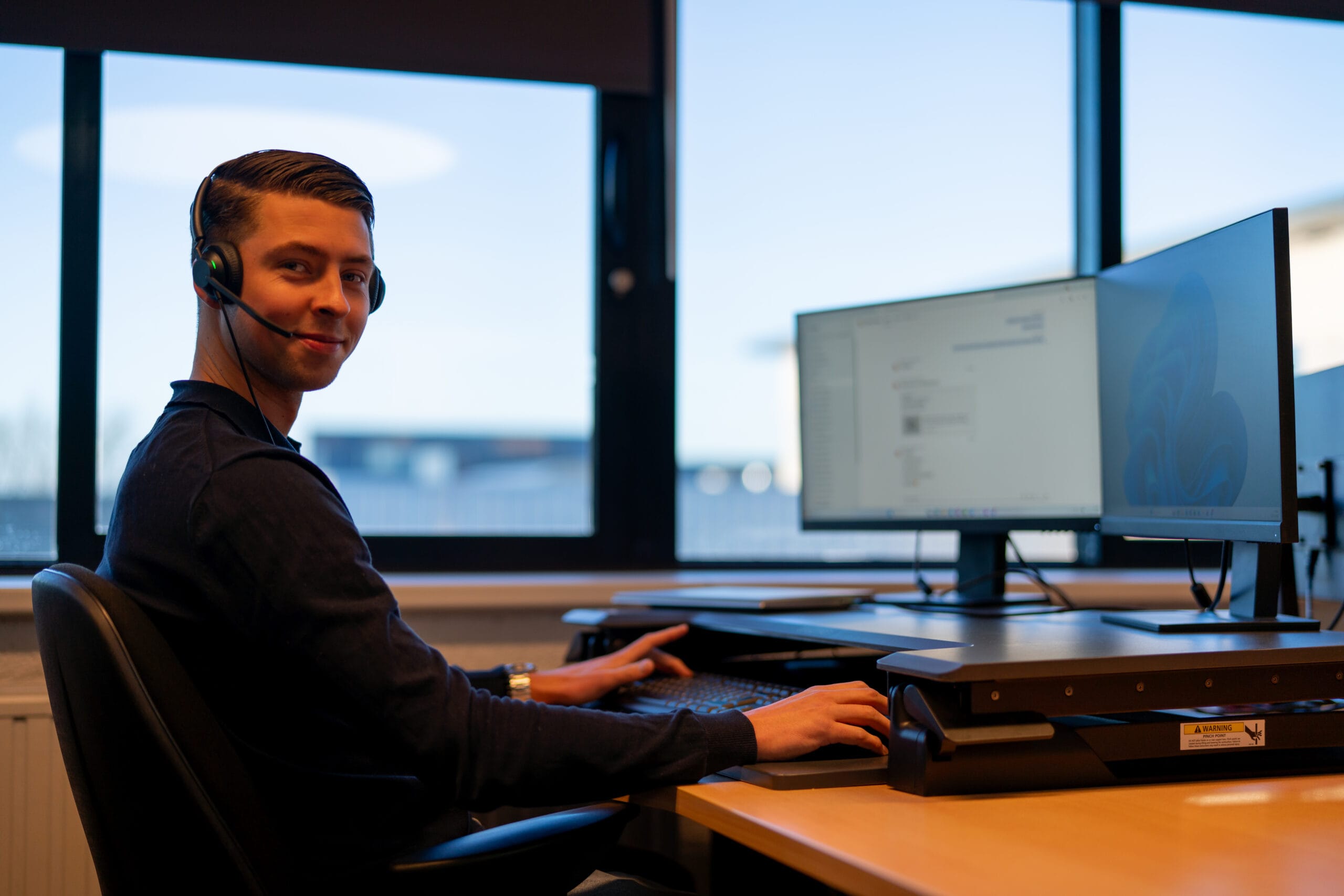 Mats de Jong aan het werk